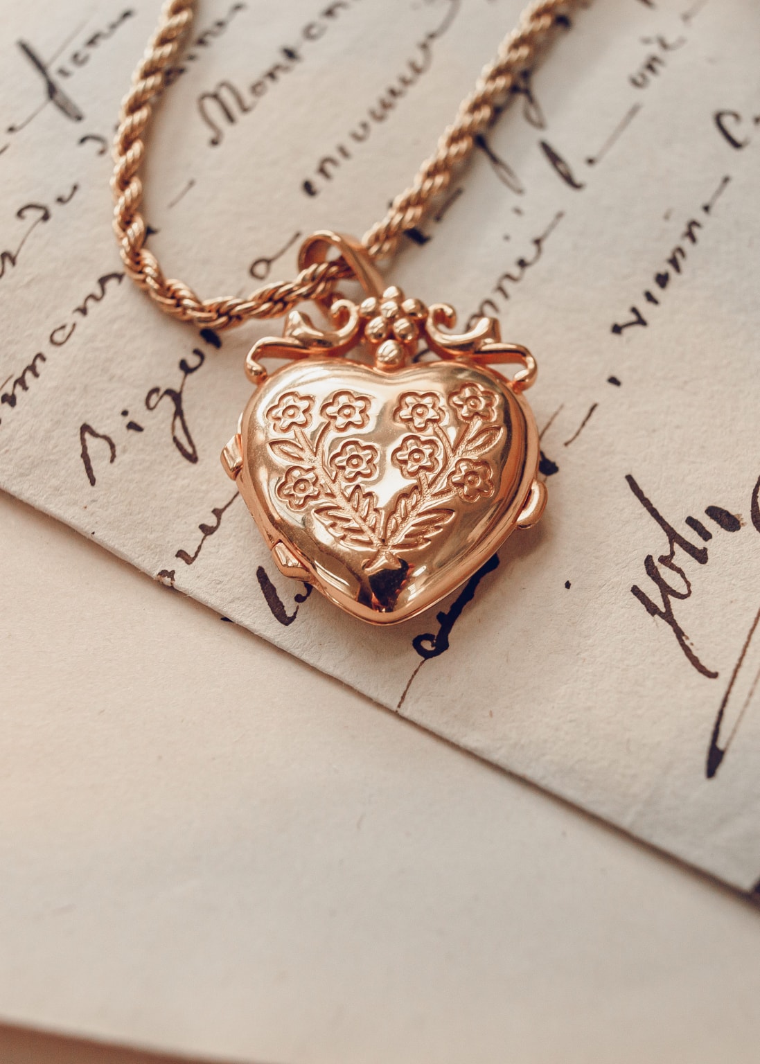 Enjoue Collectif Gold Heart Locket Necklace